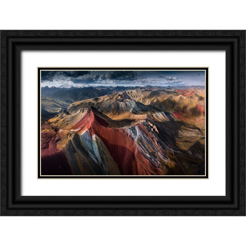Rainbow Mountains Black Ornate Wood Framed Art Print with Double Matting by Nienartowicz, Karol