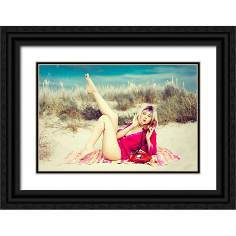 Hello-Summer! Black Ornate Wood Framed Art Print with Double Matting by Bolgov (Axe), Ruslan