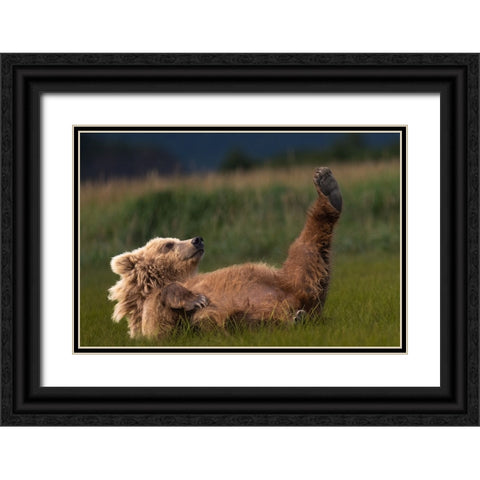 Pedicure Anyone? Black Ornate Wood Framed Art Print with Double Matting by Gill, Barbara