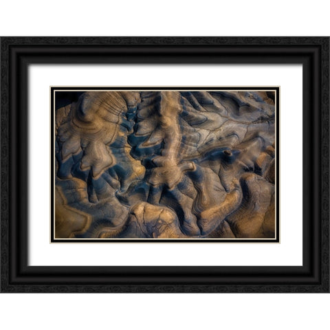 Palette Of Badland Black Ornate Wood Framed Art Print with Double Matting by Zheng, Michael