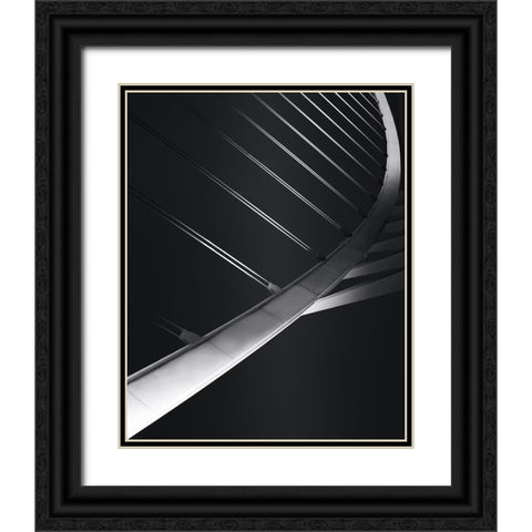 Light Games Black Ornate Wood Framed Art Print with Double Matting by Azevedo, Olavo