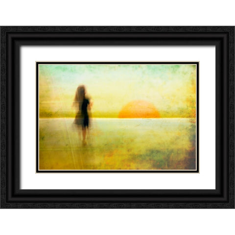 A New Begin Black Ornate Wood Framed Art Print with Double Matting by Jacobs, Rudi
