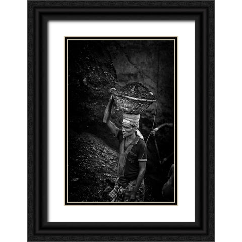 Coal Carriers - 9906 Black Ornate Wood Framed Art Print with Double Matting by Garik