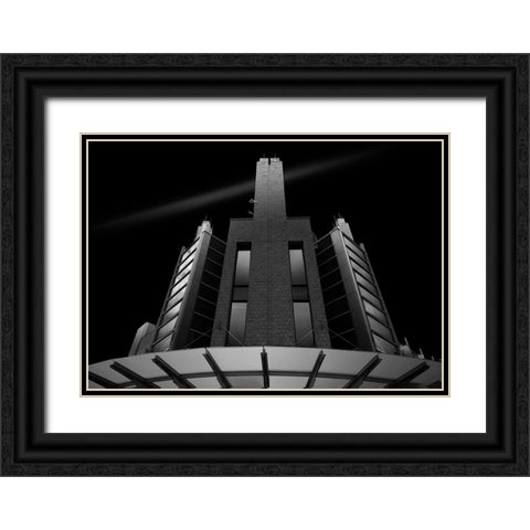 IVory Tower Black Ornate Wood Framed Art Print with Double Matting by Gong, Yanyan