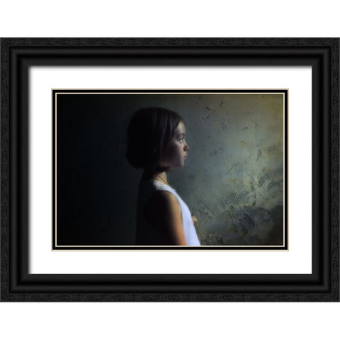 Growing Up Black Ornate Wood Framed Art Print with Double Matting by Manini, Filippo