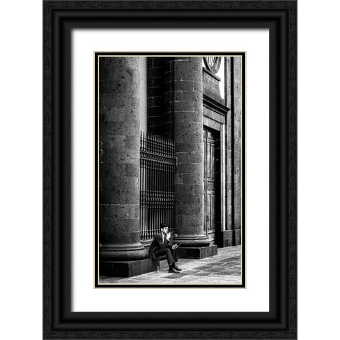 Uncertainty Black Ornate Wood Framed Art Print with Double Matting by Alviani, Montserrat
