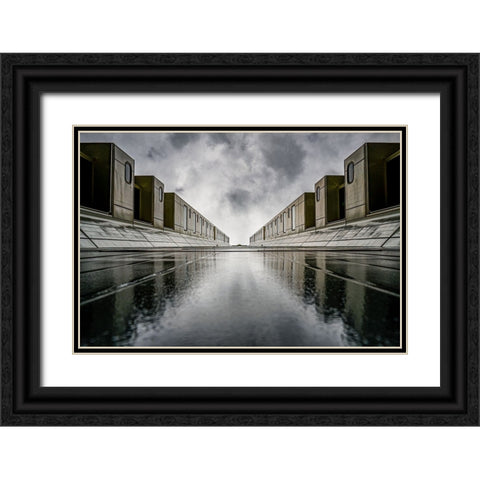 The Future Black Ornate Wood Framed Art Print with Double Matting by Louwen, Fred