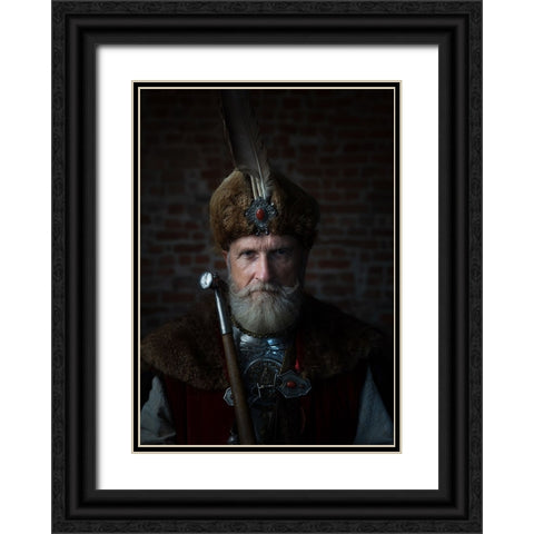 Magnate Black Ornate Wood Framed Art Print with Double Matting by Miroslaw