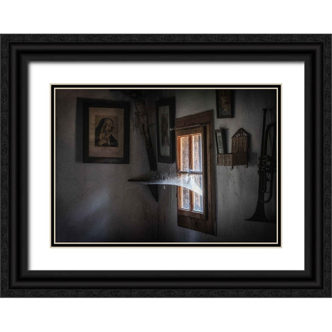 Past Time Black Ornate Wood Framed Art Print with Double Matting by Mihailowitsch, Pia