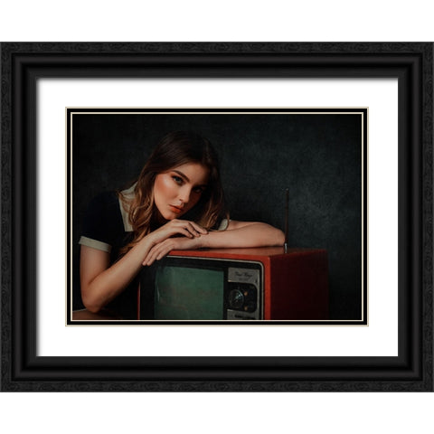Memory Black Ornate Wood Framed Art Print with Double Matting by Abdillah, Djayent