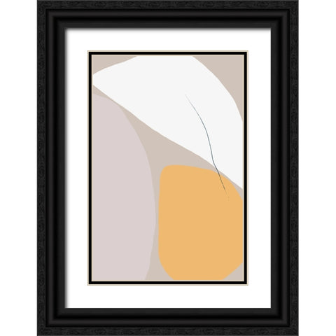 Abstractions No 4 Black Ornate Wood Framed Art Print with Double Matting by uplusmestudio