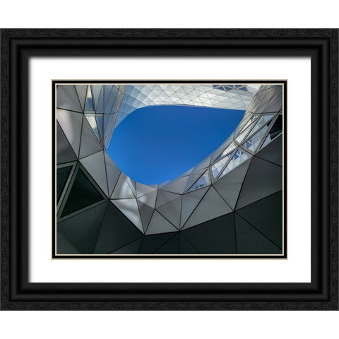 Water Drop Black Ornate Wood Framed Art Print with Double Matting by Cedron, Mabel