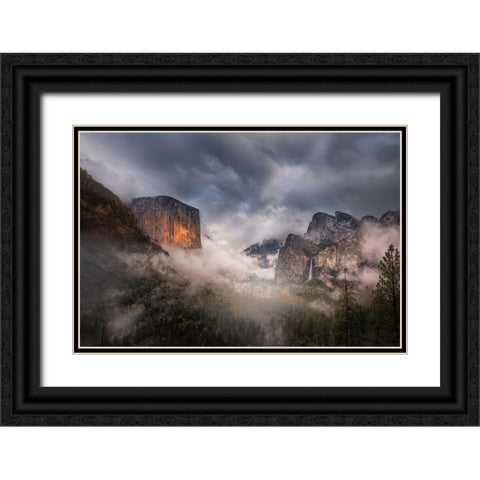 After Rain Black Ornate Wood Framed Art Print with Double Matting by Donnahom