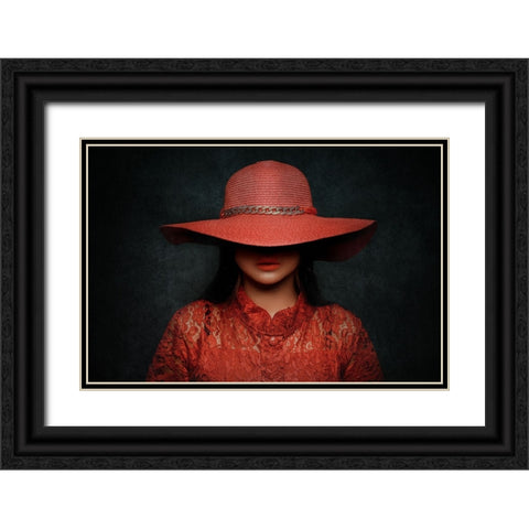 Ketutupan Black Ornate Wood Framed Art Print with Double Matting by Abdillah, Djayent