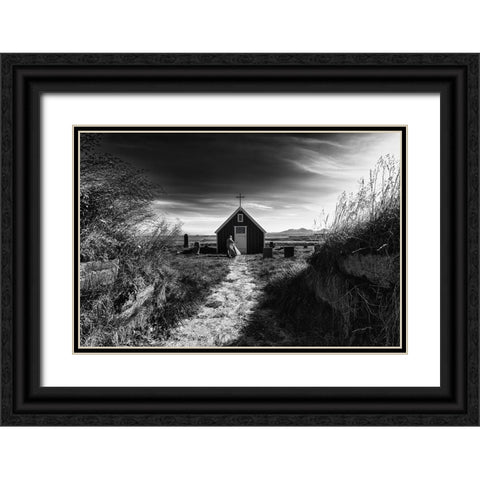 The Monk Black Ornate Wood Framed Art Print with Double Matting by Klesse, Andreas