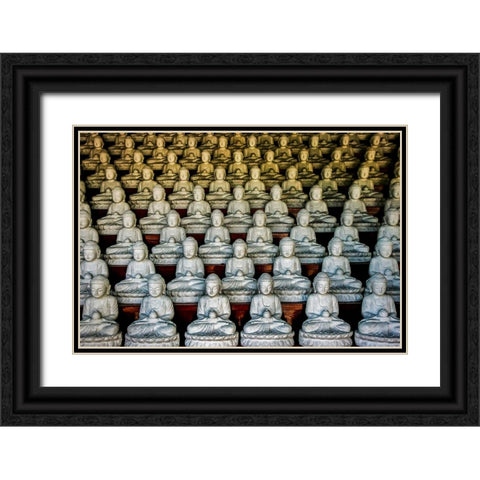 Yaksajeon Hall Black Ornate Wood Framed Art Print with Double Matting by Woo Ryu, Shin