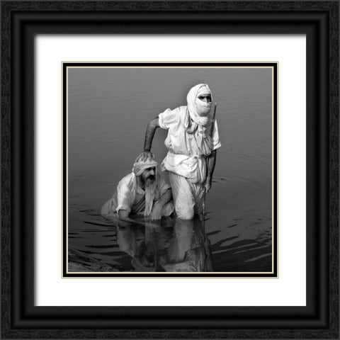 Baptism Black Ornate Wood Framed Art Print with Double Matting by Fazel, Sima