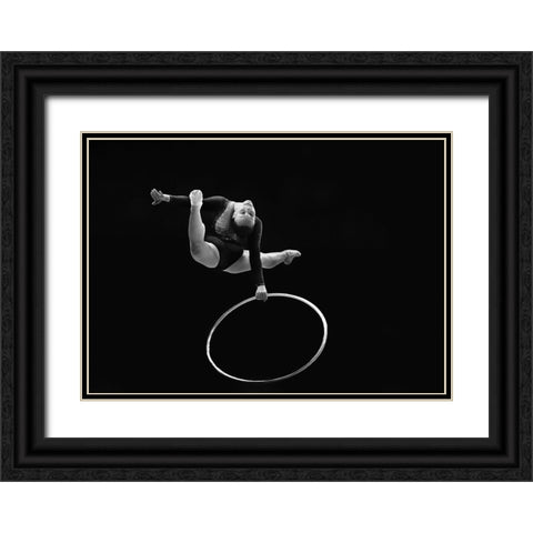 Flying Black Ornate Wood Framed Art Print with Double Matting by Li, Rob