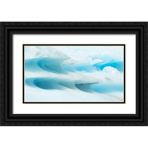 Glacier In The Land Of Fire (Tierra Del Fuego) Black Ornate Wood Framed Art Print with Double Matting by Gross, Benny