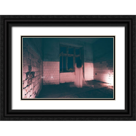 Prisoner Of The Time Black Ornate Wood Framed Art Print with Double Matting by Erika, Eros