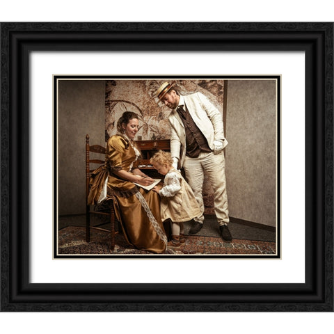 Education In Former Days. Black Ornate Wood Framed Art Print with Double Matting by Mighorst, Ineke