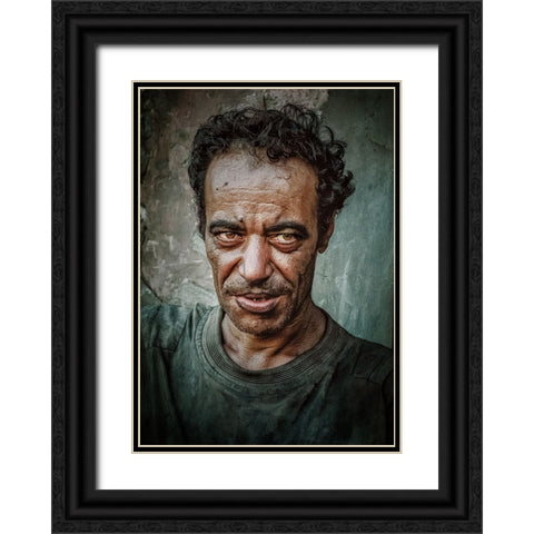 Portrait Black Ornate Wood Framed Art Print with Double Matting by Elsharma, Yasmin