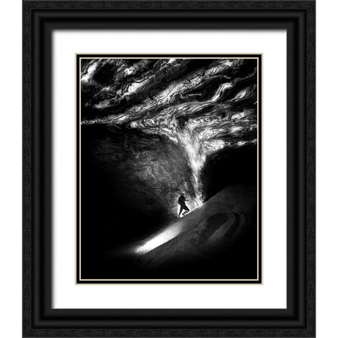 Salt Black Ornate Wood Framed Art Print with Double Matting by Aurelian