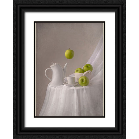 Magic Apples Black Ornate Wood Framed Art Print with Double Matting by Perfoncio, Margareth
