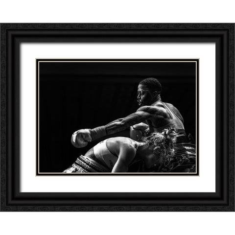 Attack A Avoid Black Ornate Wood Framed Art Print with Double Matting by Fu, Molly