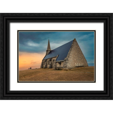 Chapelle Black Ornate Wood Framed Art Print with Double Matting by Ehrlich, Amir