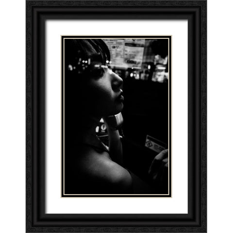 Melt In The Night Black Ornate Wood Framed Art Print with Double Matting by Yuimei