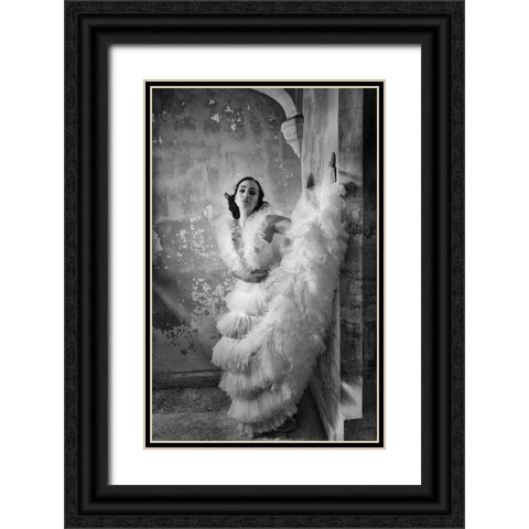 The Hollywood Starlet Black Ornate Wood Framed Art Print with Double Matting by Dixon, Colin