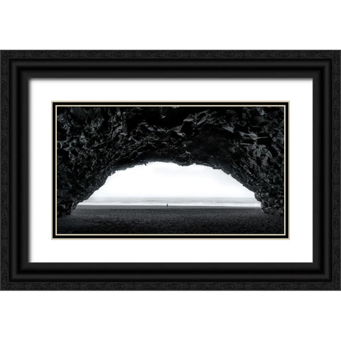 Black Lonely Black Ornate Wood Framed Art Print with Double Matting by Zhen Yu, James