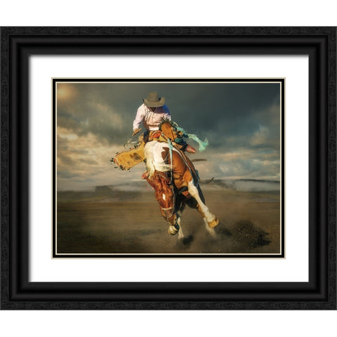 WhoaÂ€Â™S The Boss Black Ornate Wood Framed Art Print with Double Matting by Ma, Frank