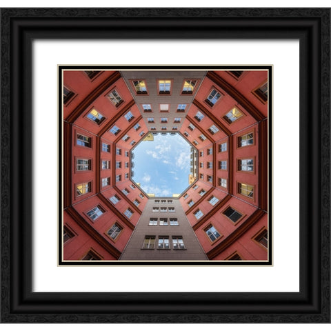 Palazzo Ottagonale Black Ornate Wood Framed Art Print with Double Matting by Figueras, Antoni