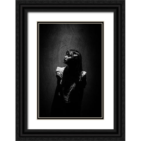 She Is Illuminated Black Ornate Wood Framed Art Print with Double Matting by Yuimei