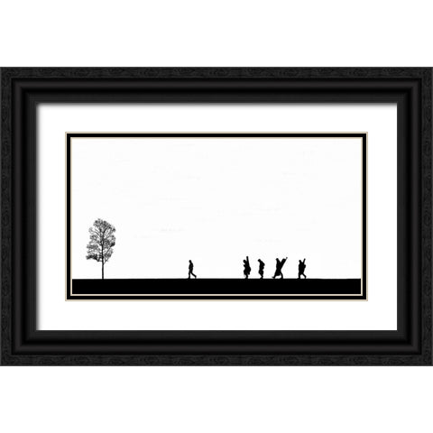 XXX Black Ornate Wood Framed Art Print with Double Matting by Caturegli, Luciano