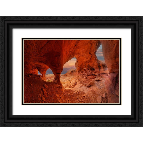 Hidden Wonder in Badland Black Ornate Wood Framed Art Print with Double Matting by Zheng, Michael