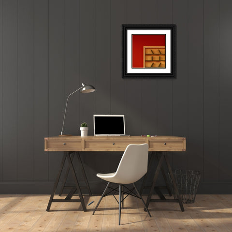 Geometry Black Ornate Wood Framed Art Print with Double Matting by Guan, Xiaopeng