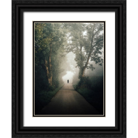 autumn Black Ornate Wood Framed Art Print with Double Matting by Wasinger, Renate