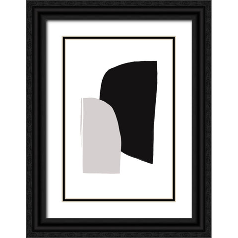 Abstractions No 5 Black Ornate Wood Framed Art Print with Double Matting by uplusmestudio