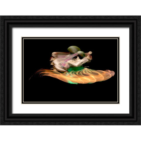 The Dancer Black Ornate Wood Framed Art Print with Double Matting by Allam, Abdelkader