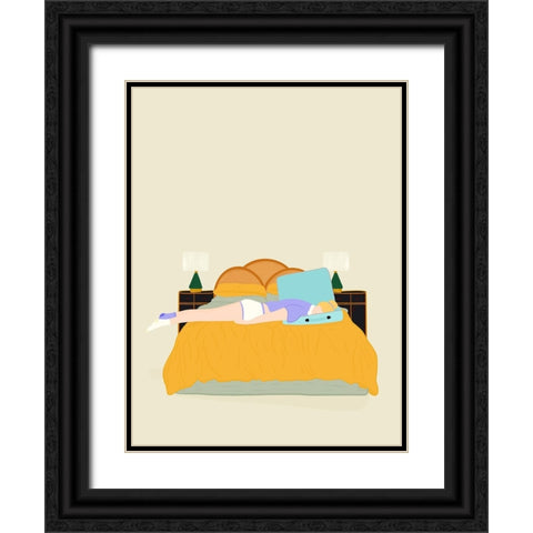Digital Nomad Black Ornate Wood Framed Art Print with Double Matting by de Jai, Jota