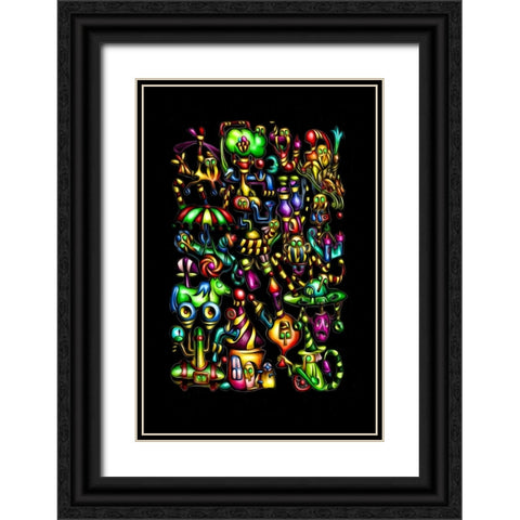 Sleepless Nights No. 9 Black Ornate Wood Framed Art Print with Double Matting by Kulik, Rafal