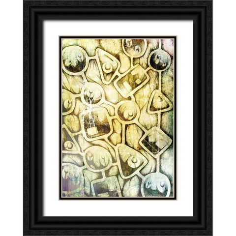 Wall of secrets Black Ornate Wood Framed Art Print with Double Matting by Kulik, Rafal