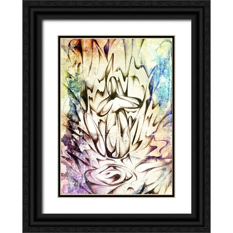 The blow flower art Black Ornate Wood Framed Art Print with Double Matting by Kulik, Rafal