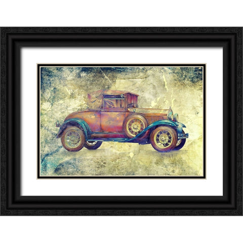 Vintage car 3 Black Ornate Wood Framed Art Print with Double Matting by Kulik, Rafal