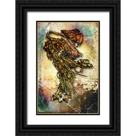 Terra-cybo 3 Black Ornate Wood Framed Art Print with Double Matting by Kulik, Rafal