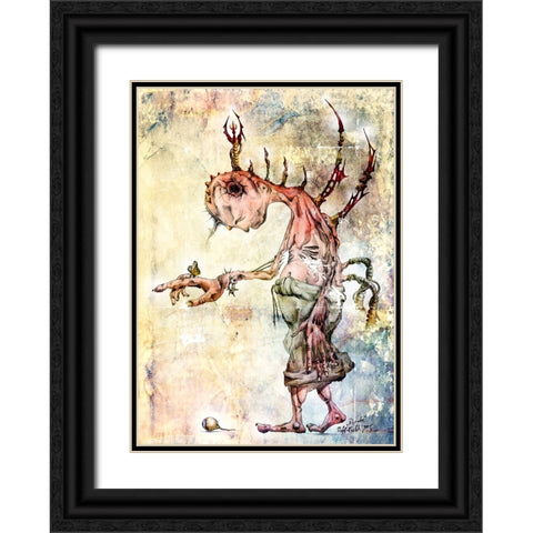 Dont look there - fantasy Black Ornate Wood Framed Art Print with Double Matting by Kulik, Rafal
