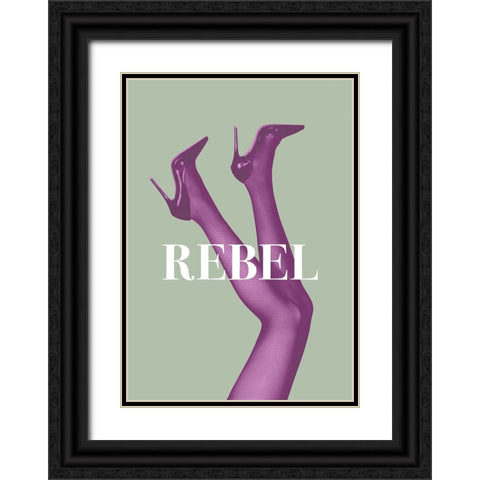 Rebel 1 Black Ornate Wood Framed Art Print with Double Matting by Pictufy Studio III